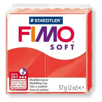 DTM P&acirc;te &agrave; cuire Fimo Soft 56 g / Rouge