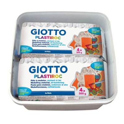 GIOTTO P&acirc;te &agrave; modeler autodurcissante  Plastiroc 2kg blanche