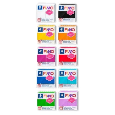 FIMO P&acirc;te &agrave; modeler  soft coloris assorti - Sachet de 10 pains