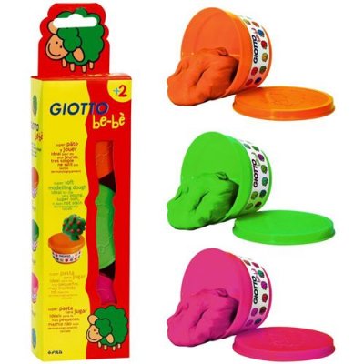 GIOTTO S P&acirc;te &agrave; modeler GIOTTO B&eacute;b&eacute; &eacute;tui 3 pots pastels de 100 gr
