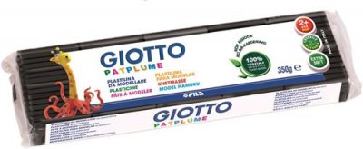 GIOTTO S P&acirc;te &agrave; modeler Patplume 350 g / Noir - Lot de 4