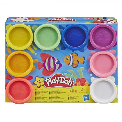 PLAYDOH P&acirc;te &agrave; modeler Play Doh 8 Pots Arc-en-ciel Mod&egrave;le al&eacute;atoire