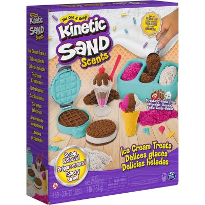 SPIN MASTER P&acirc;te &agrave; modeler pour enfant Kinetic Sand Coffret d&eacute;lices glac&eacute;s 454 g 