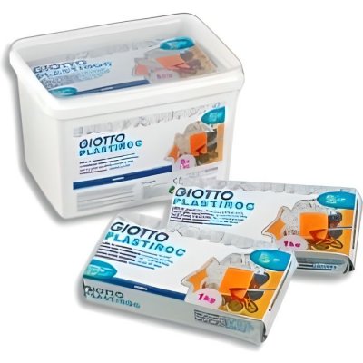 OMYACOLOR P&acirc;te &agrave; modelerPlastiroc blanc - Pack de 5 pains de 1kg