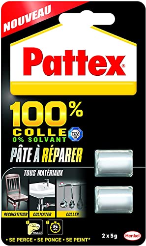 PATTEX Pate &Agrave; R&eacute;parer Epoxy 100%  - Le Lot De 2 X 5g