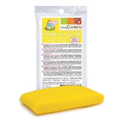 SCRAPCOOKING P&acirc;te &agrave; sucre 100 gr - Jaune -  - couleur variant