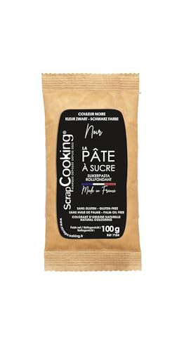 SCRAPCOOKING P&acirc;te &agrave; sucre 100 gr - Noir -  - couleur variant