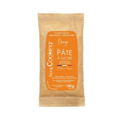 SCRAPCOOKING P&acirc;te &agrave; sucre 100 gr - Orange -  - couleur variant