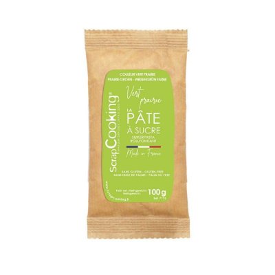 SCRAPCOOKING P&acirc;te &agrave; sucre 100 gr - Vert prairie -  - couleur variant