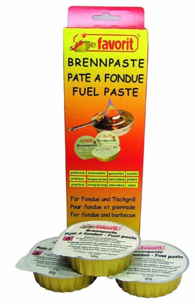 FAVORIT P&acirc;te combustible pour appareil &agrave; fondue - lot de 3