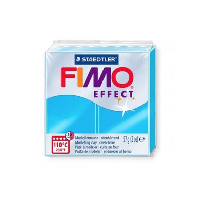 GRAINE CR P&acirc;te Fimo effect N&eacute;on Bleu 301 - 57 gr - Fimo - couleur variant