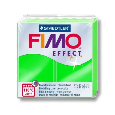GRAINE CR P&acirc;te Fimo effect N&eacute;on Vert 501 - 57 gr - Fimo - couleur variant