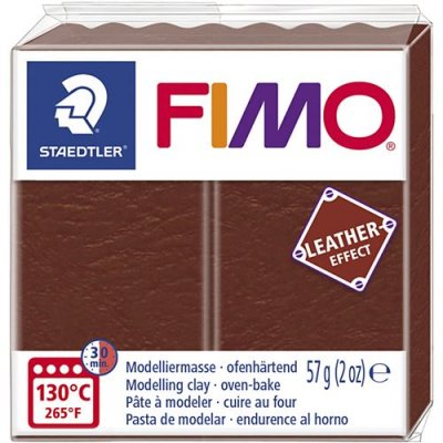 GRAINE CR P&acirc;te Fimo Effet Cuir Marron - 57 g - Fimo - couleur variant
