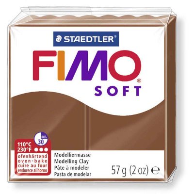 DTM LOISIRS CREATIFS P&acirc;te Fimo soft Marron caramel 7 - 56 gr - Fimo - couleur variant