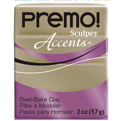 SCULPEY P&acirc;te  accent yellow gold glitter (paillet&eacute;) - 