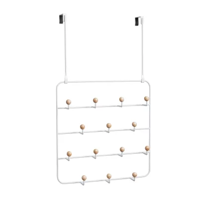 UMBRA Pat&egrave;re 14 crochets fixation murale ou dessus de porte Estique blanc