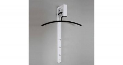 GENERIQUE Pat&egrave;re murale verticale 3 accroches et barre pour ceintre 70x20cm pratico - blanc