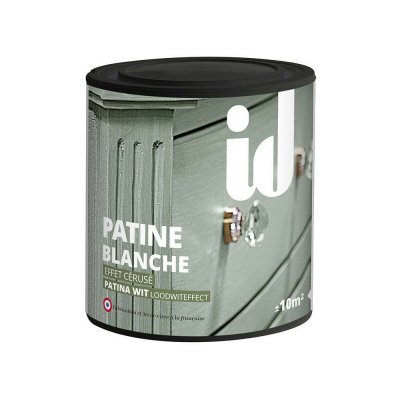 ID PARIS Patine blanche - finition c&eacute;rus&eacute;e semi-transparente - 