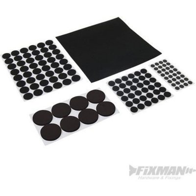 FIXMAN Patins en feutre autocollants, 125 pcs, Noirs, 125 pcs, Noirs. 125 Pcs