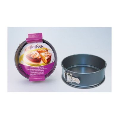PATISSE  Moule &agrave; manqu&eacute; avec charni&egrave;re antiadh&eacute;sif en acier rev&ecirc;tu - &Oslash; 28 cm - Gris fonc&eacute;