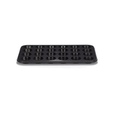 PATISSE  plaque a muffins antiadh&eacute;sif en acier revetu - 24 cavit&eacute;s - 35x28 cm - noir PAT8712187028938
