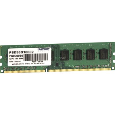 PATRIOT MEMORY Patriot dimm 8 gb ddr3- 1600 PSD38G16002