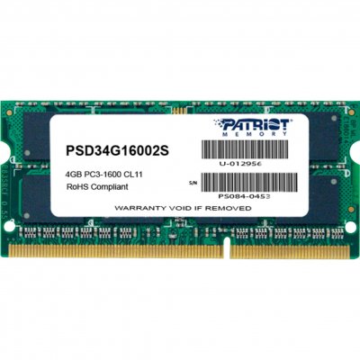 PATRIOT MEMORY Patriot Signature Line - DDR3 - 4 Go - SO DIMM 204 broches