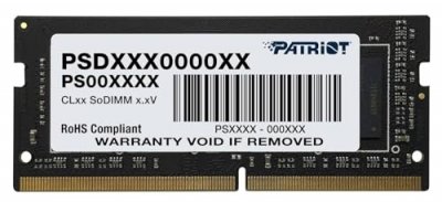 PATRIOT MEMORY Patriot Signature Series Single 1x8gb Ddr4 3200mhz Ram Memory Noir
