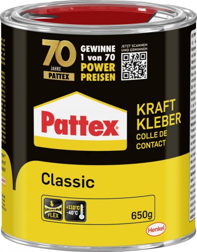 PATTEX  - Colle puissante Classic, Mod&egrave;le : Bo&icirc;te de 650 g, Type PCL6C