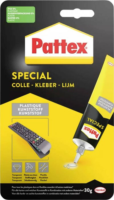 PATTEX  Colle Sp&eacute;ciale Plastiques- tube 30 gr