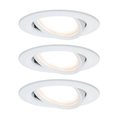 PAULMANN  3&nbsp;spots Nova Coin rond inclinable, blanc