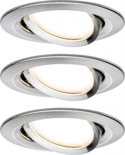 PAULMANN  3&nbsp;spots Nova Coin rond inclinable, fer