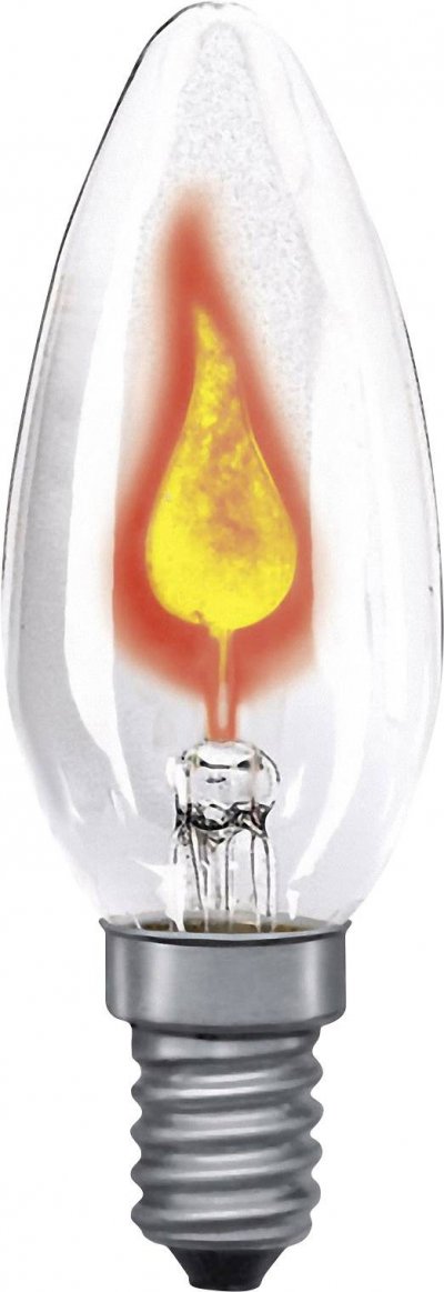 PAULMANN  53000 Ampoule Bougie Scintillante 3W, E14, 97mm 35mm, Clair