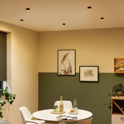 PAULMANN  Gil LED encastrable noir mat/dor&eacute;, par 3