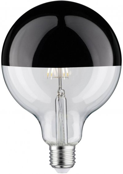PAULMANN  LED &agrave; t&ecirc;te miroir E27 6,5W noir chrom&eacute;