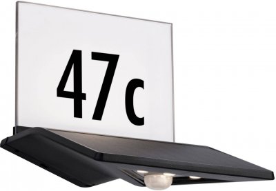 PAULMANN  num&eacute;ro de maison solaire Yoko, anthracite