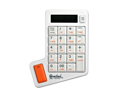 GENERIQUE Pav&eacute; Num&eacute;rique + Calculatrice USB &eacute;cran LCD 12 chiffres 10C-White