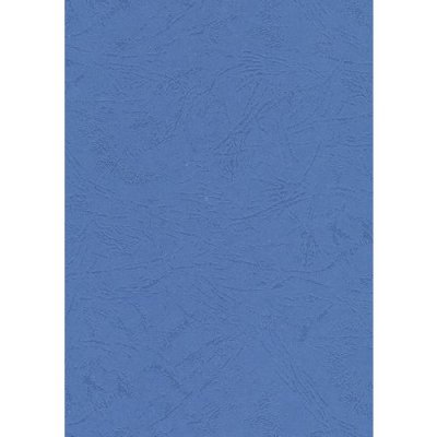 PAVO  Lot de 100 Plats de couvertures A4 grain cuir 250 g Bleu