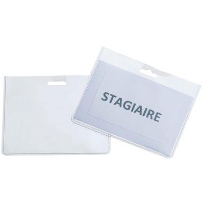 GENERIQUE PAVO Pack de 25 Badges avec Clip 60 x 90 mm Transparent