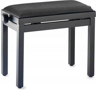 STAGG PB39 BKM VBK Banquette Piano Noir mat velours noir