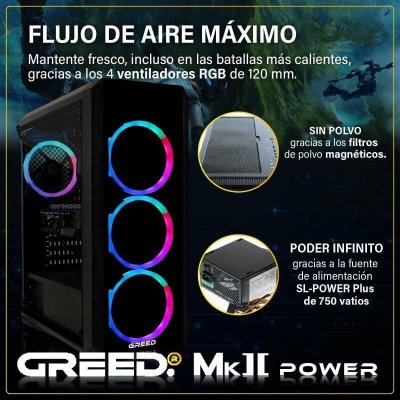 PC Bureau GREED MK2 Power AMD Ryzen 7 5700X 32GB RAM 1TB SSD RTX 5060Ti Windows 11 Pro