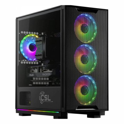 CSL COMPUTER PC Gaming CSL M10500 AMD Ryzen 5 7600 (6&times; 3800 MHz) Radeon RX 6500 XT 16 Go de RAM M.2 SSD 1000 Go