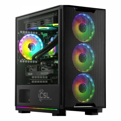 CSL COMPUTER PC Gaming CSL M10530 AMD Ryzen 7 7800X3D (8&times; 4200 MHz) Radeon RX 7600 16 Go de RAM M.2 SSD 1000 Go