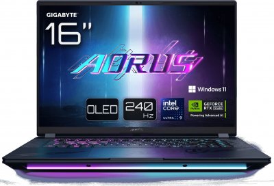 GIGABYTE PC portable  16"" QHD+ OLED 240Hz/U9 275HX/5070Ti/32G/1T/W11P 