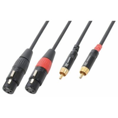 POWER DYNAMICS PD Connex C&acirc;ble audio cordon 2x xlr femelle - 2x rca m&acirc;le - 6m