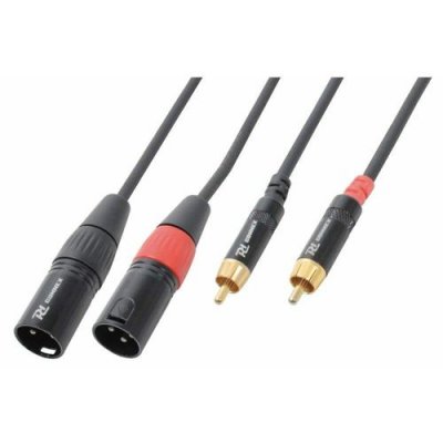 POWER DYNAMICS PD Connex C&acirc;ble audio cordon 2x xlr m&acirc;le - 2x rca m&acirc;le - 3m