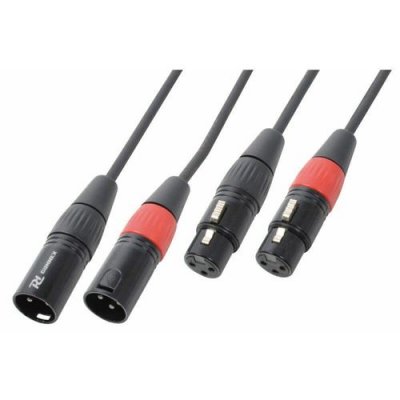 POWER DYNAMICS PD Connex C&acirc;ble audio cordon 2x xlr m&acirc;le - 2x xlr femelle - 6m