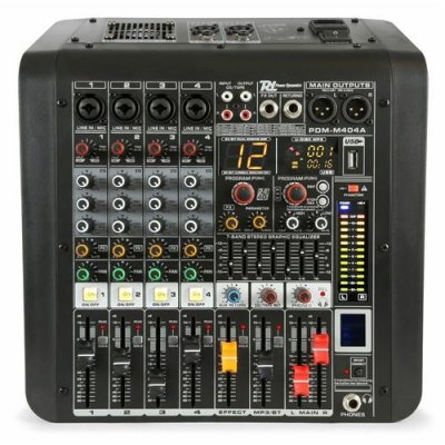 POWER DYNAMICS Pdm-m404a mixer dj usb 4 entr&eacute;es micro processeur multi fx