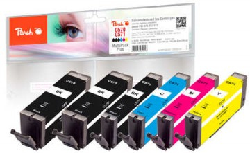 PEACH  0F320134 cartouche d'encre 6 pi&egrave;ce(s) Compatible Rendement standard Noir, Cyan, Magenta, Jaune