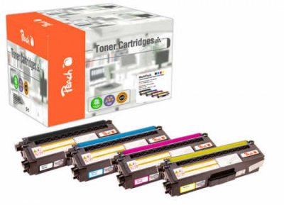 PEACH  112061 Cartouche de toner 4 pi&egrave;ce(s) Compatible Noir, Cyan, Magenta, Jaune